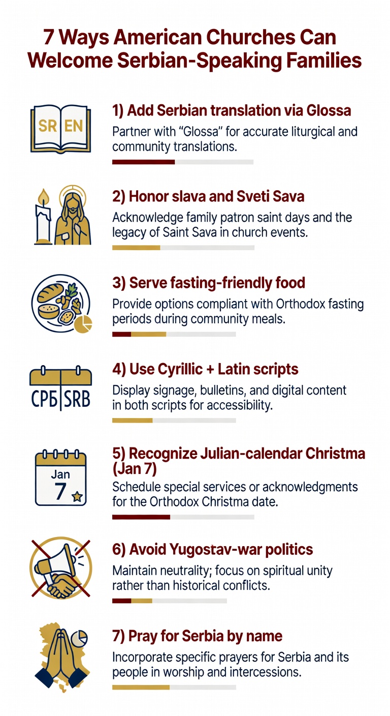 Infographic: 7 ways American churches can welcome Serbian-speaking families